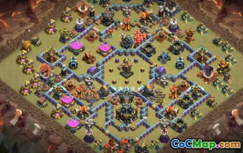 town hall 17, trophy/war base layout #48547