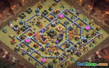 town hall 17, trophy/war base layout #48548