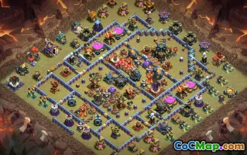 town hall 17, trophy/war base layout #48549