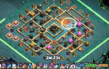 town hall 17, trophy/war base layout #48553