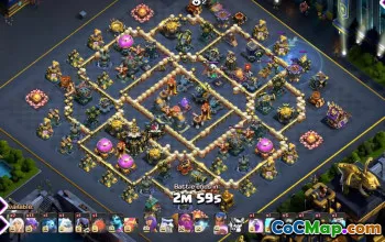 town hall 17, trophy/war base layout #48554
