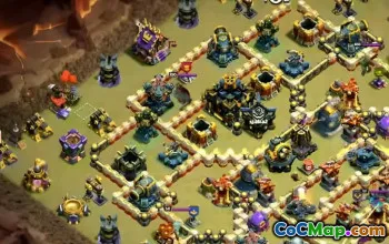town hall 17, trophy/war base layout #48555