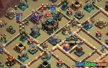 town hall 17, trophy/war base layout #48557