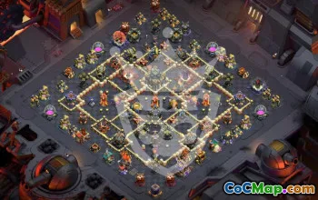 town hall 17, trophy/war base layout #48602