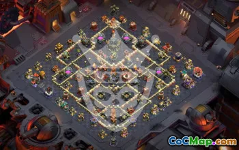 town hall 17, trophy/war base layout #48605