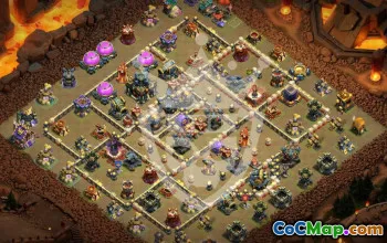 town hall 17, trophy/war base layout #48607