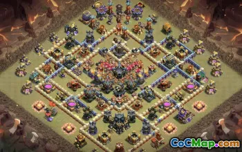 town hall 17, trophy/war base layout #48612