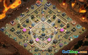 town hall 17, trophy/war base layout #48625