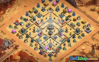 Top Copy Base Layout for Town Hall 17 Clash of Clans #48630