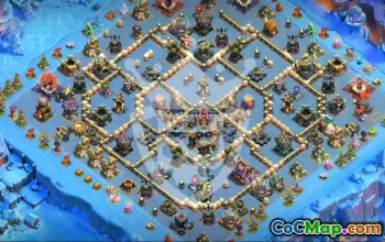 town hall 17, trophy/war base layout #48655