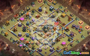 town hall 17, trophy/war base layout #48671