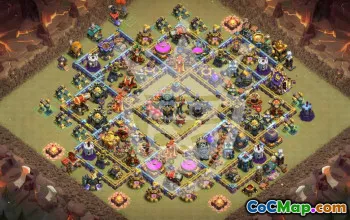 town hall 17, trophy/war base layout #48673