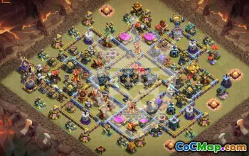 town hall 17, trophy/war base layout #48674