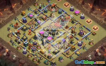 town hall 17, trophy/war base layout #48676