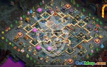 town hall 17, trophy/war base layout #48678