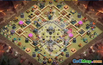 town hall 17, trophy/war base layout #48685
