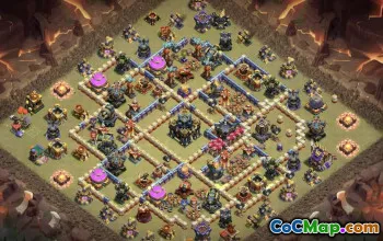 town hall 17, trophy/war base layout #48687