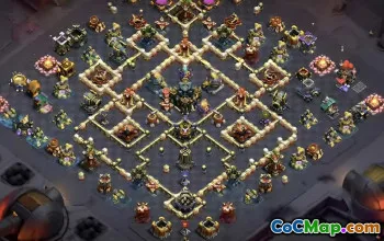 town hall 17, trophy/war base layout #48693