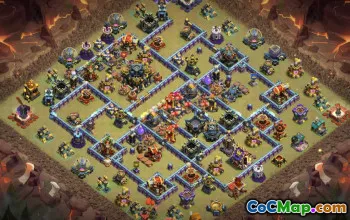 town hall 17, trophy/war base layout #48711