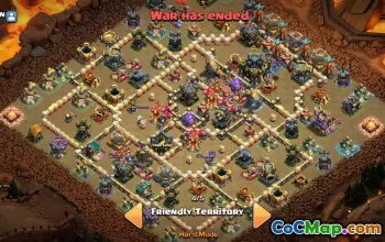 town hall 17, trophy/war base layout #48722