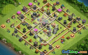 town hall 17, trophy/war base layout #48727