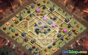 town hall 17, trophy/war base layout #48729