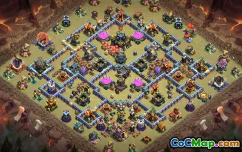 town hall 17, trophy/war base layout #48750