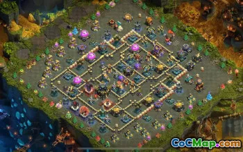 town hall 17, trophy/war base layout #49628