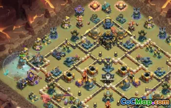 town hall 17, trophy/war base layout #49632
