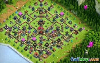 town hall 17, trophy/war base layout #49636