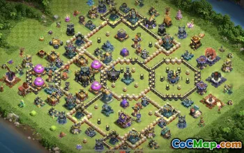 town hall 17, trophy/war base layout #49638
