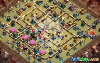 town hall 17, trophy/war base layout #49710