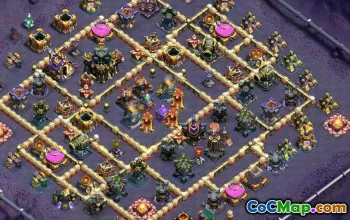 town hall 17, trophy/war base layout #49724