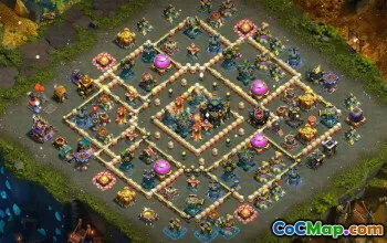 town hall 17, trophy/war base layout #49726