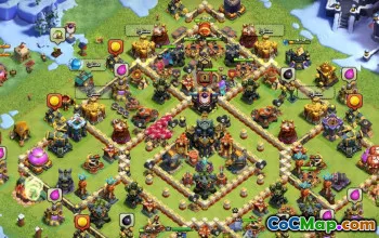 town hall 17, trophy/war base layout #49735