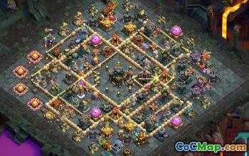town hall 17, trophy/war base layout #49740