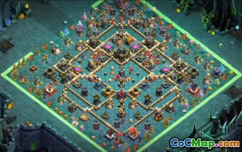 town hall 17, trophy/war base layout #49748