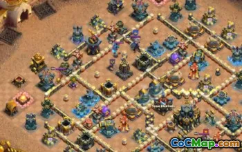 town hall 17, trophy/war base layout #49783