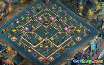 town hall 17, trophy/war base layout #49789