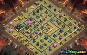 town hall 17, trophy/war base layout #49795