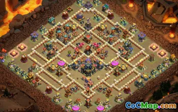 town hall 17, trophy/war base layout #49849