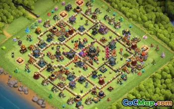 town hall 17, trophy/war base layout #49857
