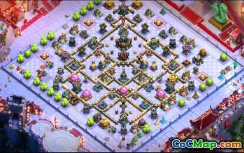 town hall 17, trophy/war base layout #49860
