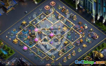 town hall 17, trophy/war base layout #49911