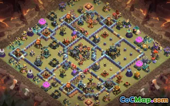 town hall 17, trophy/war base layout #49935