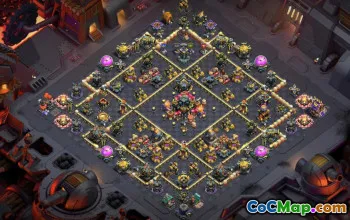 Copy TH17 Clash of Clans Base Layouts with Link #50011