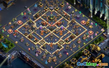 Top Clash of Clans TH17 Base Layouts & Map #50019