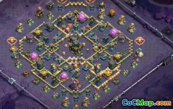town hall 17, trophy/war base layout #50023