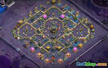 town hall 17, trophy/war base layout #50024