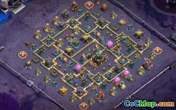 town hall 17, trophy/war base layout #50025